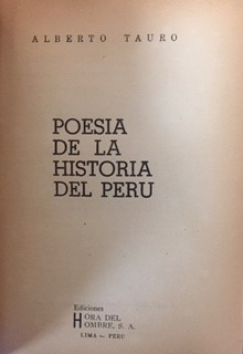 Poesía de la historia del Perú